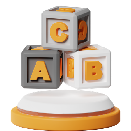 Bloc abc  3D Icon