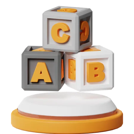 Bloc abc  3D Icon