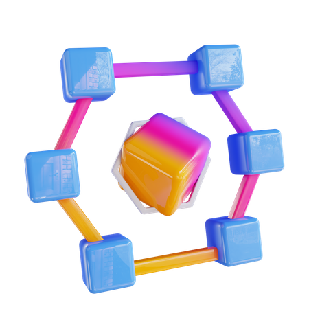 Blockchain  3D Icon