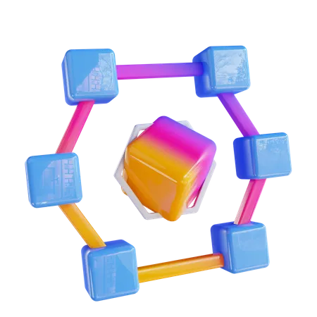 Blockchain  3D Icon