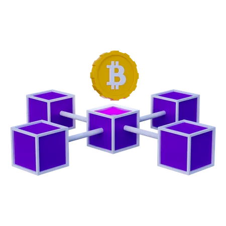 Blockhain  3D Icon