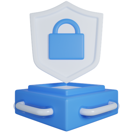 Blockhain Security  3D Icon