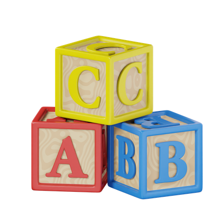 Blocs abc  3D Icon