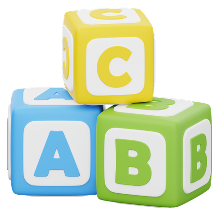 Blocs abc  3D Icon