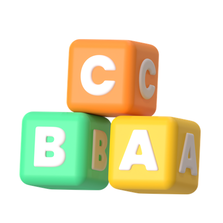 Blocs abc  3D Icon