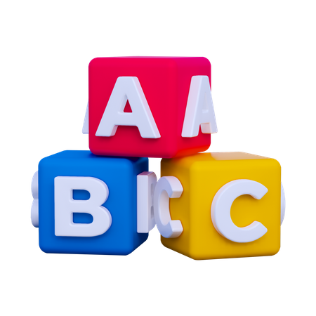 Blocs abc  3D Icon