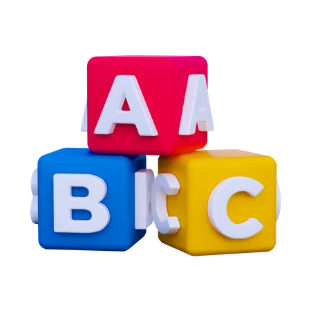 Blocs abc  3D Icon