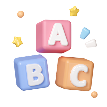 Blocs abc  3D Icon