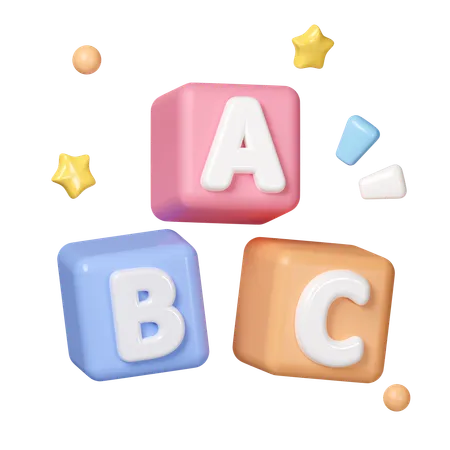 Blocs abc  3D Icon