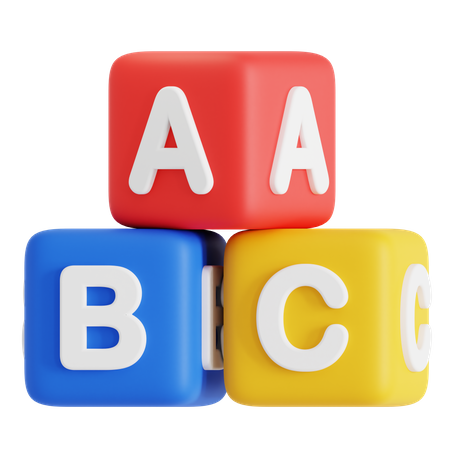 Blocs abc  3D Icon