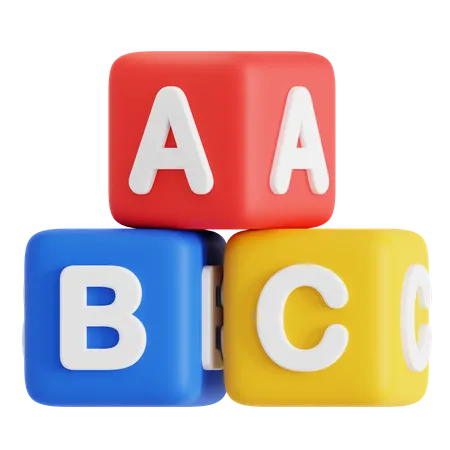 Blocs abc  3D Icon