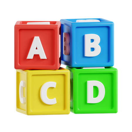 Blocs abc  3D Icon