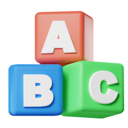 Blocs abc  3D Icon