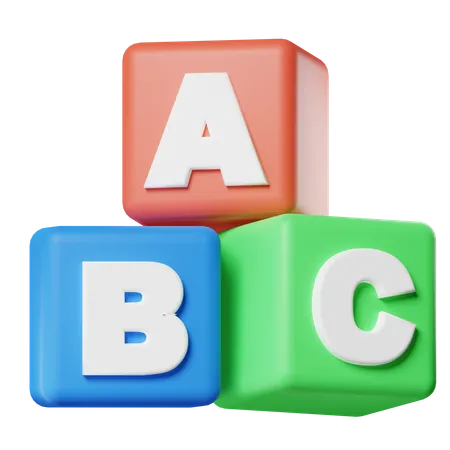 Blocs abc  3D Icon