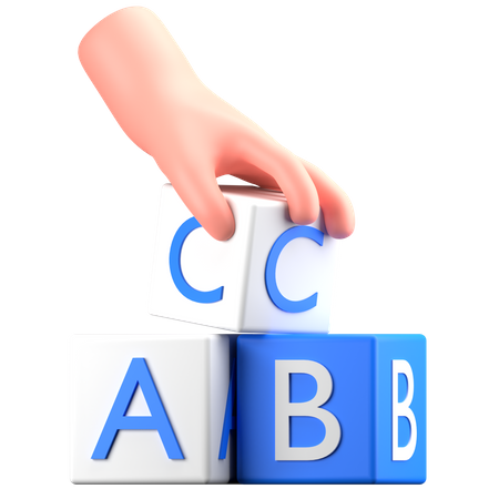 Blocs abc  3D Icon