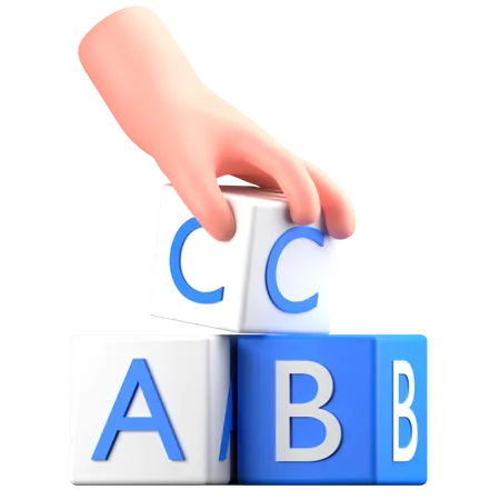 Blocs abc  3D Icon