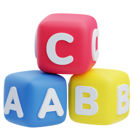 Blocs abc  3D Icon