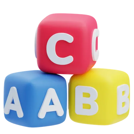 Blocs abc  3D Icon