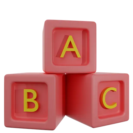 Blocs abc  3D Icon