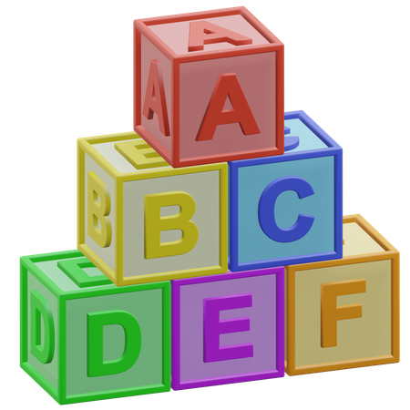 Blocs alphabétiques  3D Icon