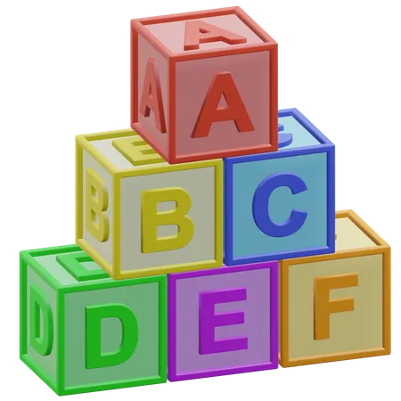 Blocs alphabétiques  3D Icon