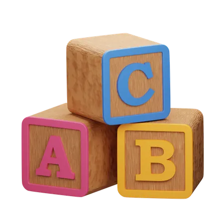 L'alphabet bloque un apprentissage amusant pour les enfants  3D Icon