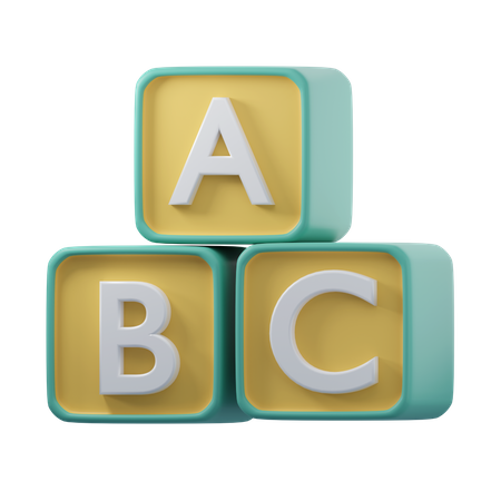 Bloque abc  3D Icon