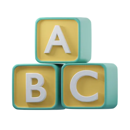 Bloque abc  3D Icon