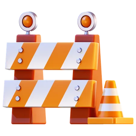 Bloqueio de estrada  3D Icon