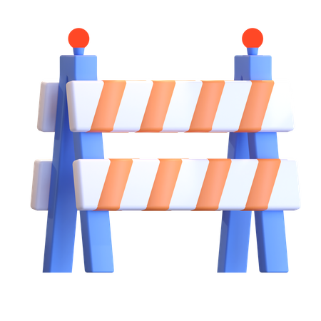 Bloqueio de estrada  3D Illustration