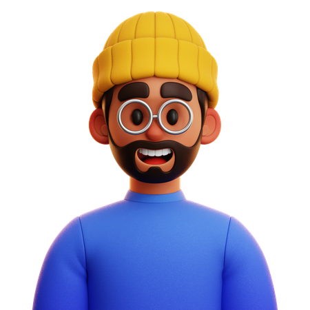 BLUE SHIRT MAN  3D Icon