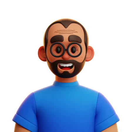 BLUE SHIRT MAN  3D Icon