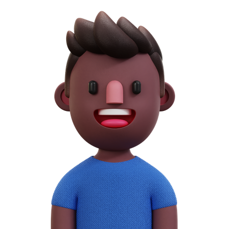 Blue Shirt Man  3D Icon