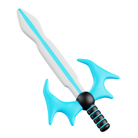 Blue Sword  3D Icon