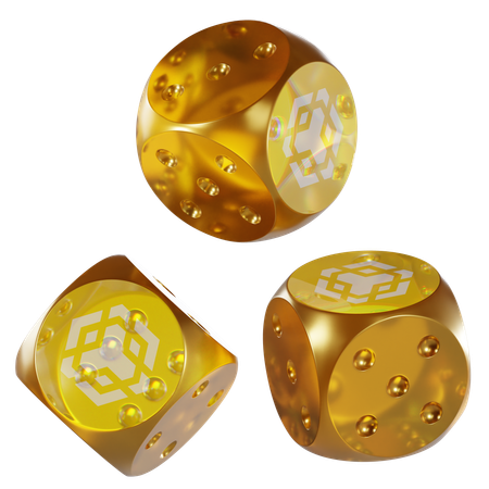 Bnb Glass Dice Crypto  3D Icon