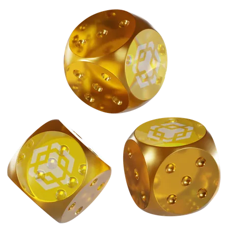 Bnb Glass Dice Crypto  3D Icon