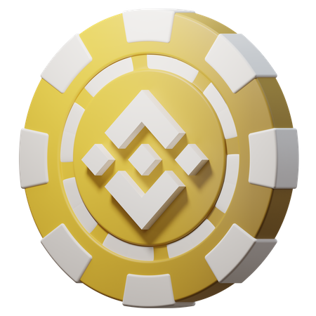 BNB Poker Chip  3D Illustration