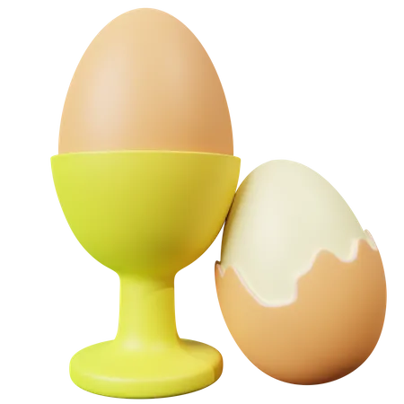 Boiled Eggs  3D Icon