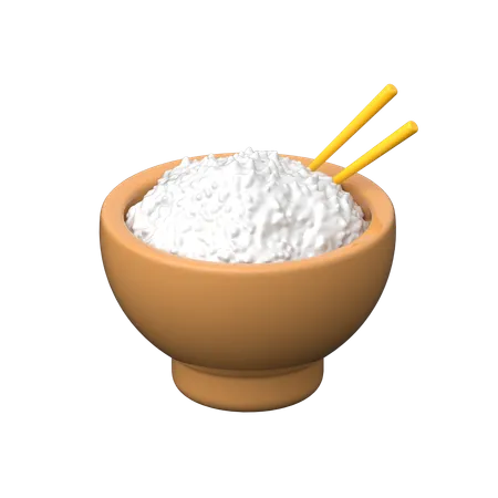 Bol de riz  3D Icon