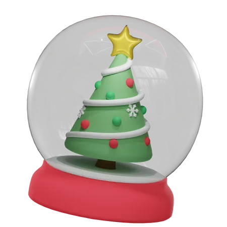 Bola de cristal de navidad  3D Icon