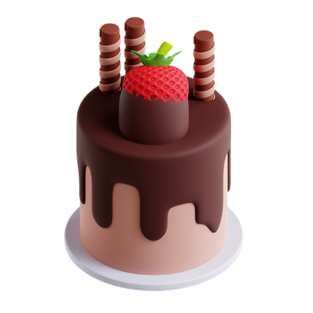 Bolo de chocolate  3D Icon