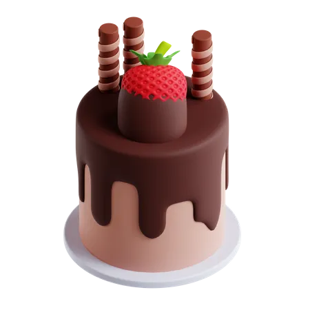 Bolo de chocolate  3D Icon