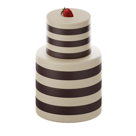 Bolo de vela  3D Icon