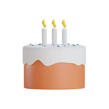 Bolo de festa  3D Icon