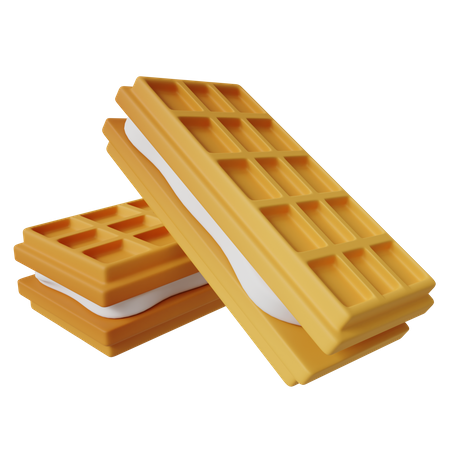 Bolo wafer faworki  3D Icon