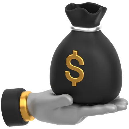 Mano bolsa de dinero  3D Icon