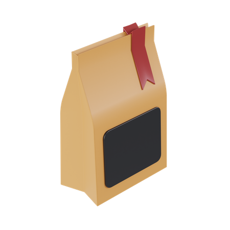 Bolsa de granos de cafe  3D Illustration