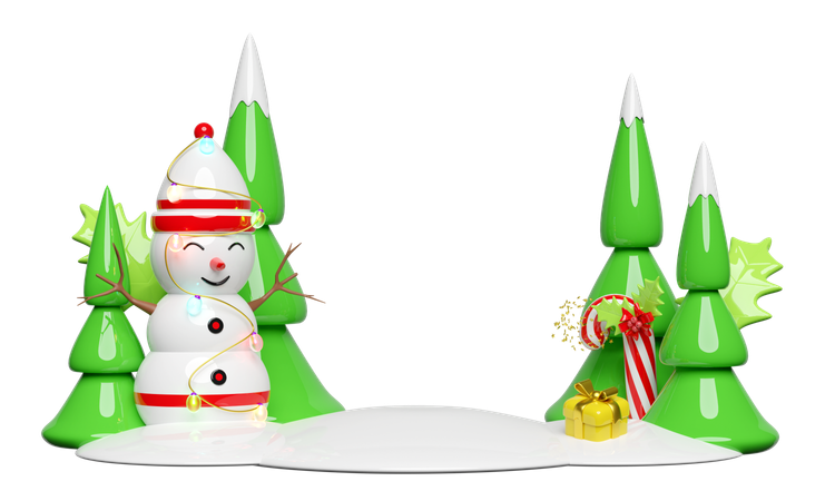 Boneco de neve  3D Illustration