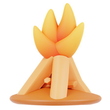 Bonfire  3D Icon