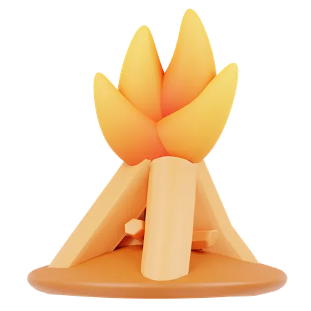 Bonfire  3D Icon